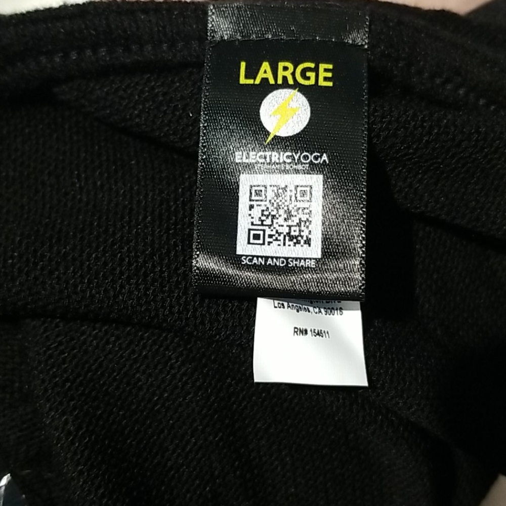 🔮NWT-Electric Yoga Ribbed Slitted Cardigan -Black - Picture 6 of 10